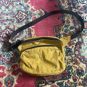 BAGGU Yellow Shoulder Bag with Adjustable Strap